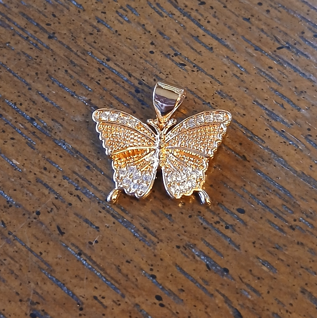 New Tiny Rose Goldplated Butterfly Pendant Without Chain